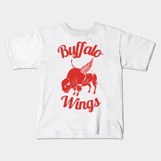 Buffalo Wings Team | Red Bison Kids T-Shirt